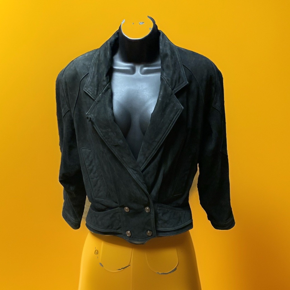 Wilson's Leather Adventure Bound Womens Jacket Crop Motorcycle Suede Blk Sm